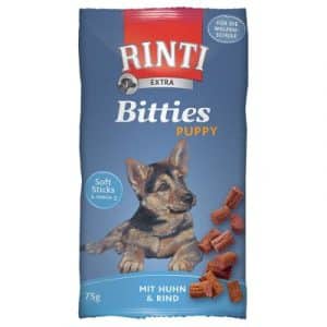 RINTI Extra Bitties Puppy Huhn - 12 x 75 g (Huhn & Ente)