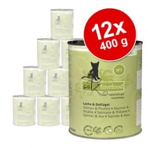 Sparpaket catz finefood 12 x 400 g - Rind & Ente