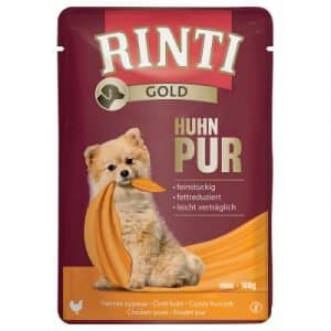 RINTI Gold 10 x 100 g - Huhn Pur & Geflügelherzen
