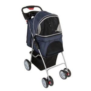 Sporty Pet Stroller - dunkelblau / hellgrau