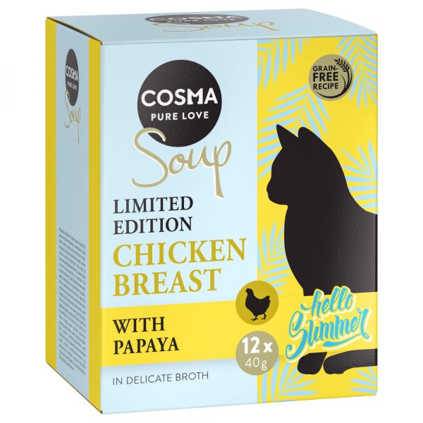 Cosma Soup Limited Edition (Hühnchenbrust mit Papaya) 12 x 40 g  - Sparpaket 24 x 40 g