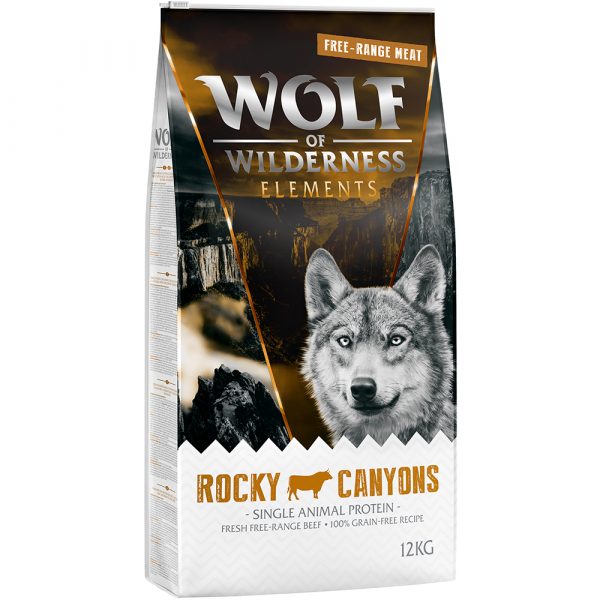 Wolf of Wilderness "Rocky Canyons" Freiland-Rind - getreidefrei - 2 x 12 kg