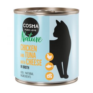 Sparpaket Cosma Nature 24 x 280 g - Hühnchen & Thunfisch mit Käse