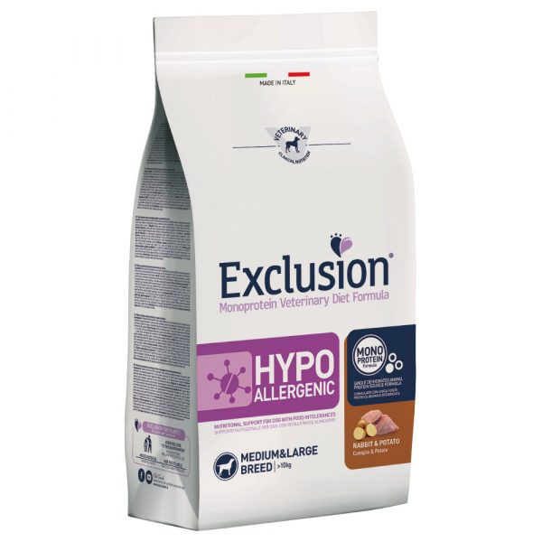 Exclusion Diet Hypoallergenic Medium/Large Adult mit Kaninchen & Kartoffel - 12 kg