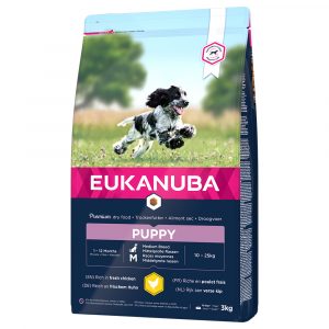 3 kg Eukanuba Breed Trockenfutter zum Sonderpreis! - Puppy Medium Huhn