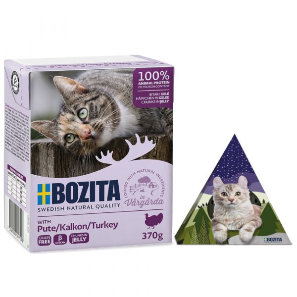 24 x 370 g Bozita Tetra Häppchen + House Tipi Tent gratis! - Ente in Gelee