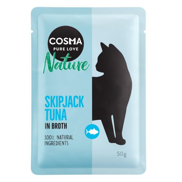 Sparpaket Cosma Nature Frischebeutel 18 x 50 g  - Skipjack Thunfisch