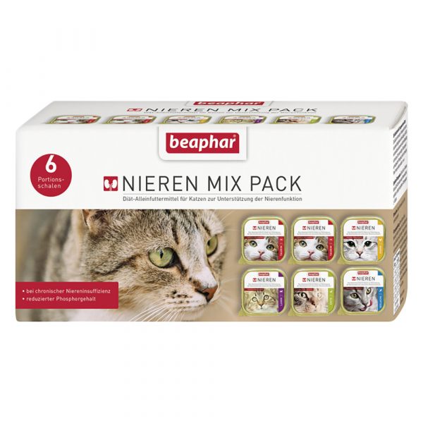 Gemischter Probierpack beaphar Nieren-Diät - 6 x 100 g