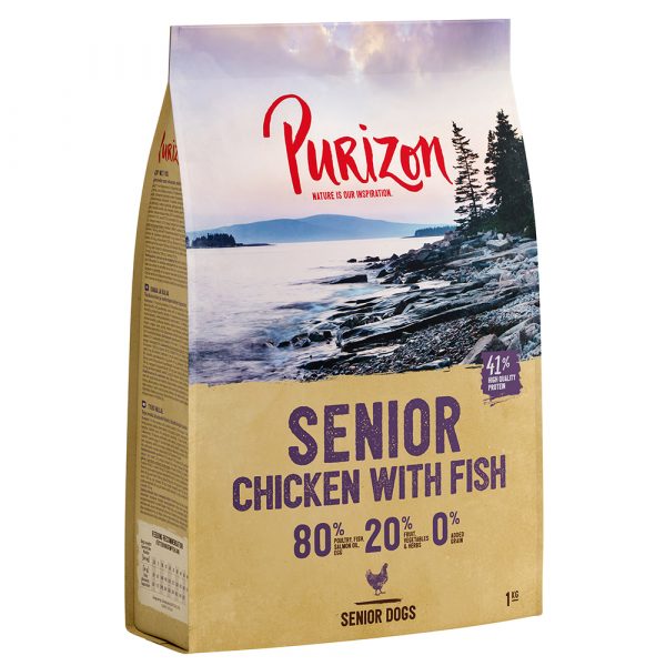 Purizon Probiermix 2 x 1 kg zum Sonderpreis - Senior: 2 x Huhn mit Fisch