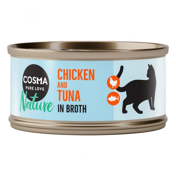 5 + 1 gratis! 6 x 70 g Cosma Nature - Hühnerbrust & Thunfisch