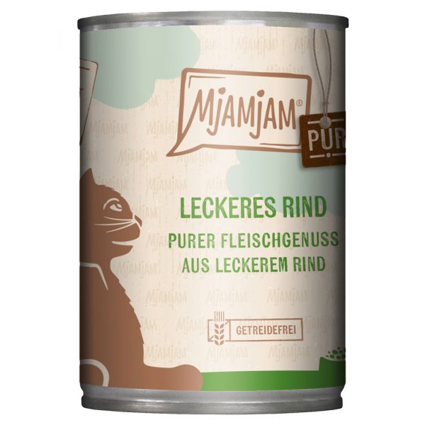 Sparpaket MjAMjAM purer Fleischgenuss 24 x 400 g - leckeres Rind pur