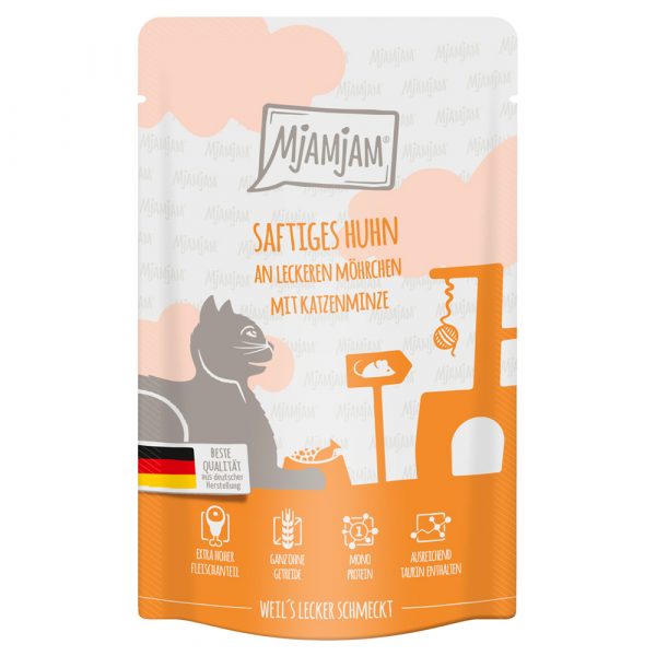 Sparpaket MjAMjAM Quetschie 24 x 125 g - saftiges Huhn an leckeren Möhrchen