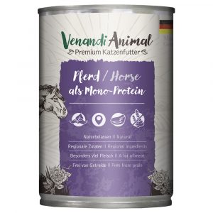 Sparpaket Venandi Animal Monoprotein 24 x 400 g - Pferd