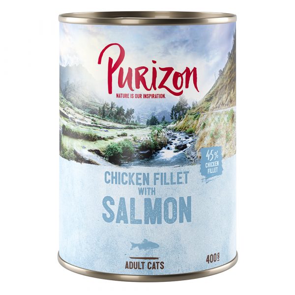 10 + 2 gratis! 12 x 200 g/ 400 g Purizon Adult - Hühnerfilet mit Lachs (12 x 400 g)