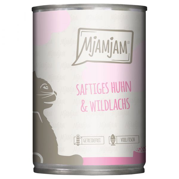 Sparpaket MjAMjAM 24 x 400 g - saftiges Huhn und Wildlachs