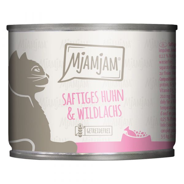 MjAMjAM 6 x 200 g - saftiges Huhn und Wildlachs