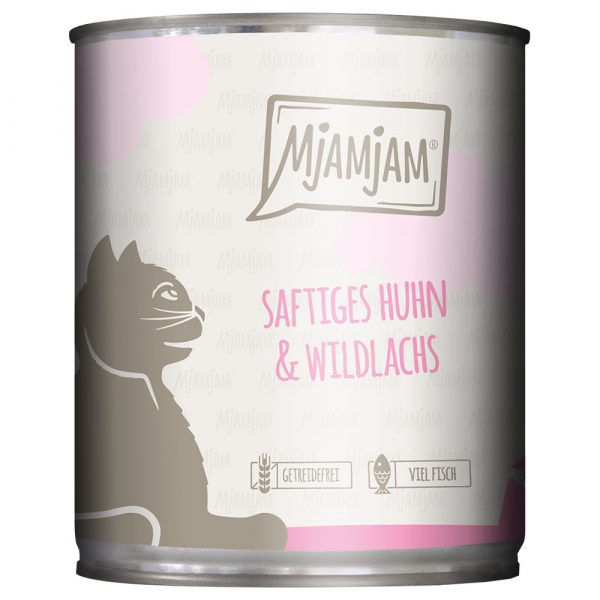 Sparpaket MjAMjAM 24 x 800 g  - saftiges Huhn und Wildlachs