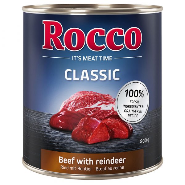 Sparpaket Rocco Classic 24 x 800 g zum Sonderpreis! - Rind mit Rentier