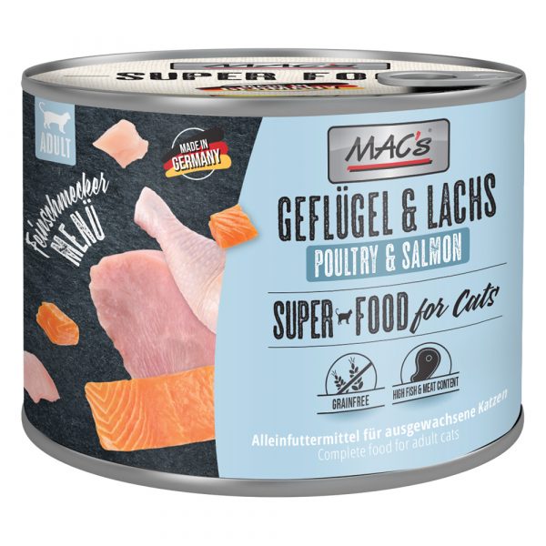 Sparpaket MAC´s Cat Feinschmecker 24 x 200 g - Geflügel & Lachs