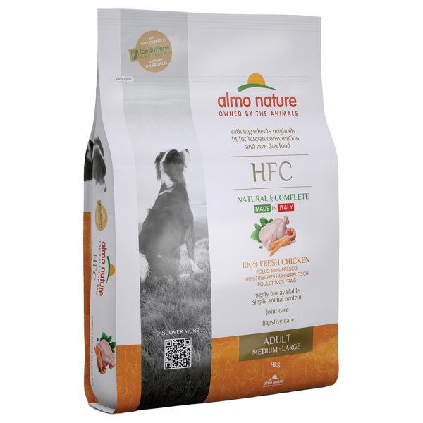 Almo Nature HFC Adult Hund M-L Huhn - Sparpaket: 2 x 8 kg