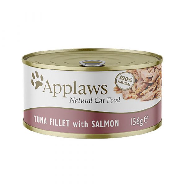 Applaws in Brühe 6 x 156 g - Thunfischfilet & Lachs