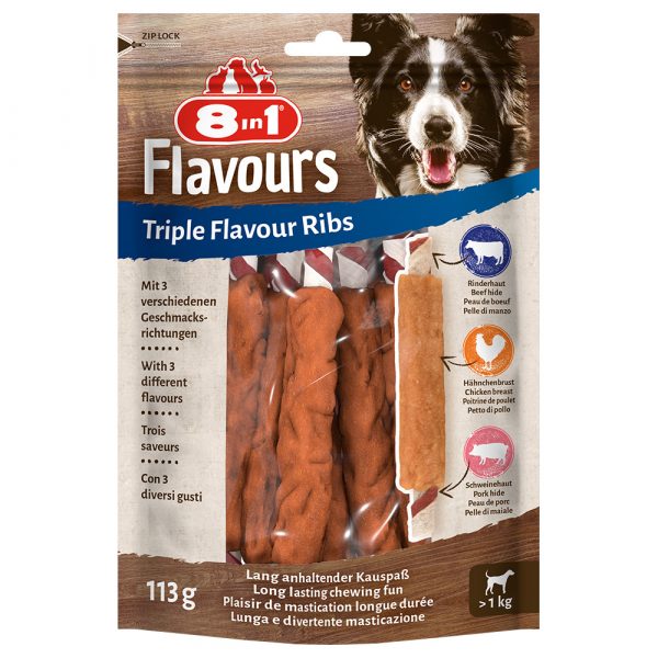 8in1 Triple Flavour Ribs Kaustangen - 3 x 6 Stück