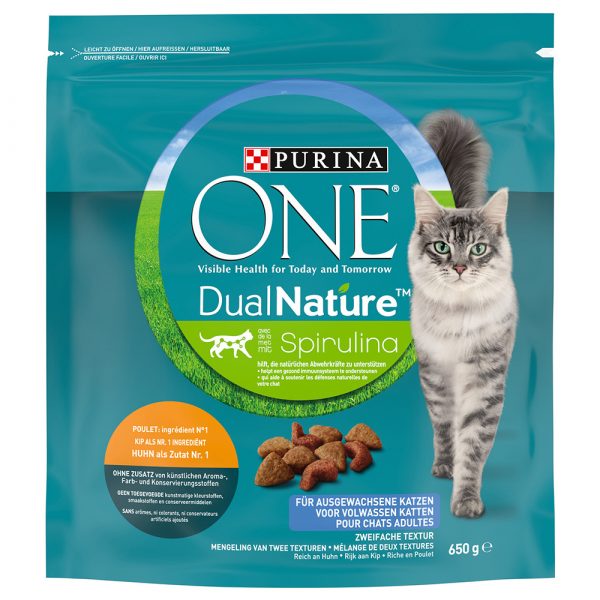 Purina ONE Dual Nature Adult Huhn mit Spirulina - 650 g