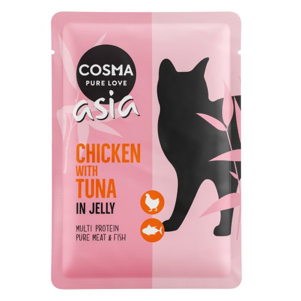 Sparpaket Cosma Asia Frischebeutel 24 x 100 g - Huhn & Thunfisch