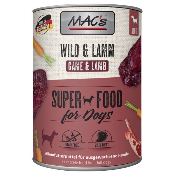 Sparpaket MAC's Adult 24 x 800 g - Wild & Lamm