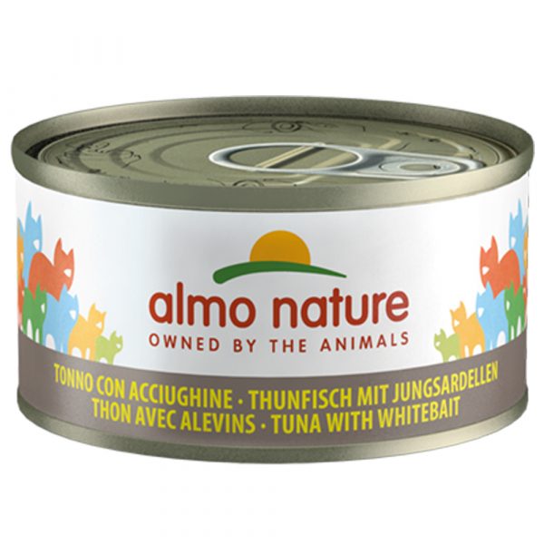 5 + 1 gratis! 6 x 70 g Almo Nature - Thunfisch & Jungsardellen