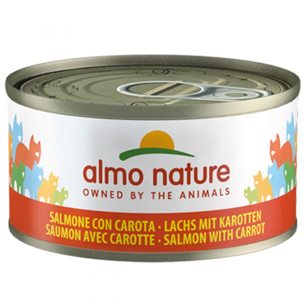 5 + 1 gratis! 6 x 70 g Almo Nature - Lachs & Karotten