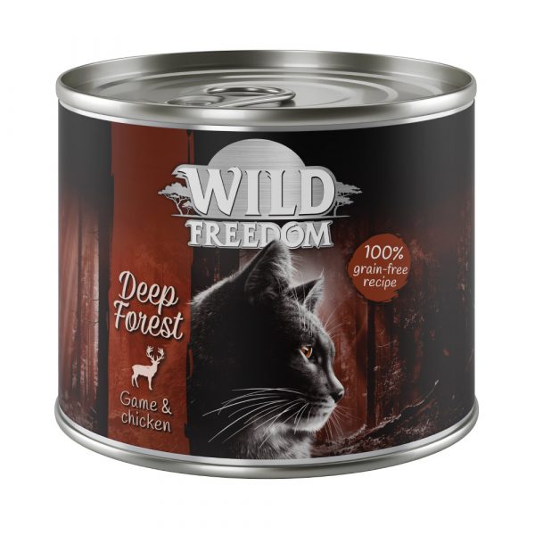 5 + 1 gratis! Wild Freedom 6 x 200 -  Deep Forest - Wild & Huhn 6 x 200 g