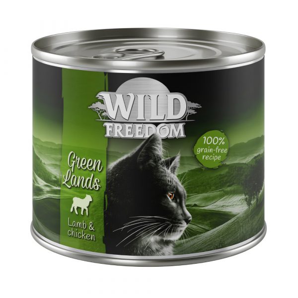 5 + 1 gratis! Wild Freedom 6 x 200 - Green Lands - Lamm & Huhn 6 x 200 g