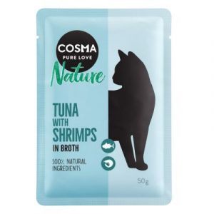 Sparpaket Cosma Nature Frischebeutel 18 x 50 g  - Thunfisch & Shrimps