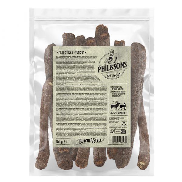 Phil & Sons Wildfleischstangen - 3 x 150 g