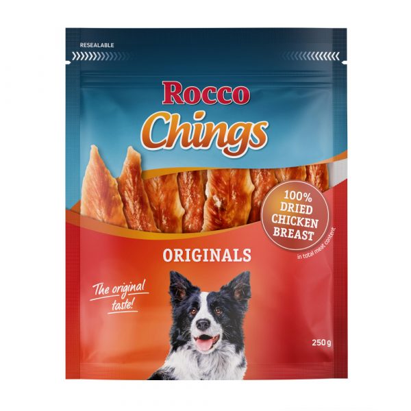 Sparpaket Rocco Chings Originals zum Sonderpreis! - Hühnerbrust getrocknet 12 x 250g