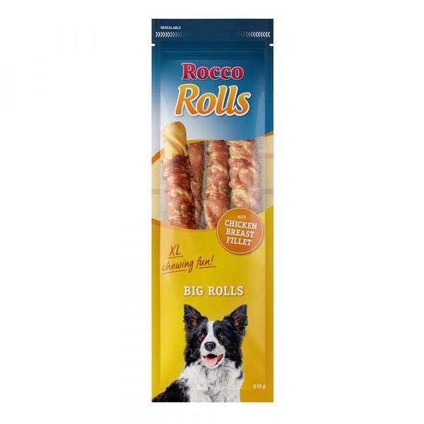 Sparpaket Rocco XL-Kaurolle Big Rolls - 3 x 315g mit Hühnerbrustfilet