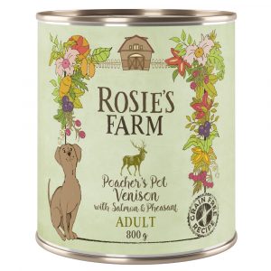 5 +1 gratis! Rosie's Farm Adult 6 x 800 g  - Wild & Fasan mit Lachs