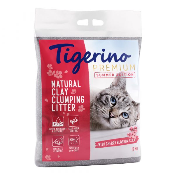 Limitierte Sommer Edition: Tigerino Canada Style / Premium Katzenstreu - Kirschblütenduft - Doppelpack 2 x 12 kg